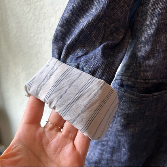 Theory -Linworth B Tierra Wash Jacket, Deep Denim medium 10 - Picture 10 of 15